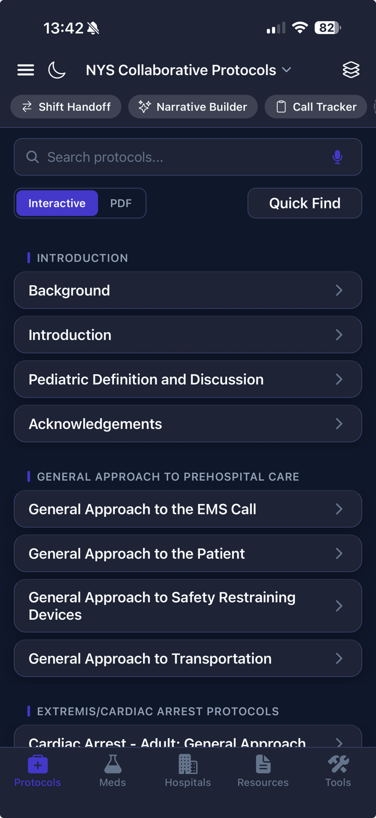 The protocol library, browsable and searchable by category